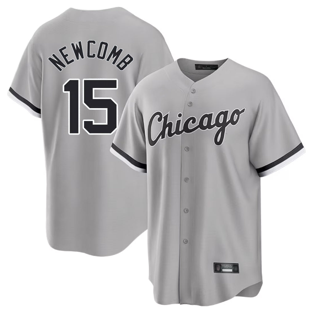 My Store C.White Sox #15 Sean Newcomb Player Gray Home Game Stitched Jerseys