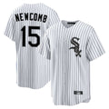 My Store C.White Sox #15 Sean Newcomb Player White Stripe Home Game Stitched Jerseys
