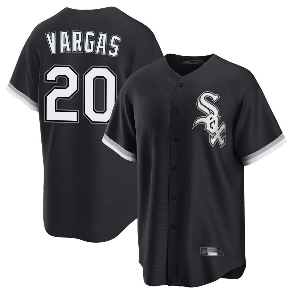 My Store C.White Sox #20 Miguel Vargas Player Black Home Game Stitched Jerseys