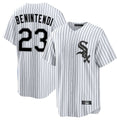 My Store C.White Sox #23 Andrew Benintendi Player White Stripe Home Game Stitched Jerseys