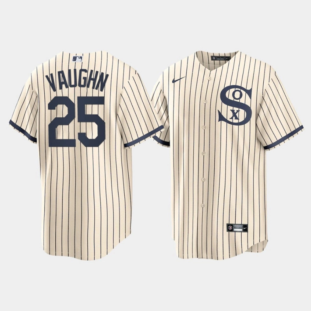 My Store C.White Sox #25 Andrew Vaughn Player Cream Field of Dreams Home Game Stitched Jerseys