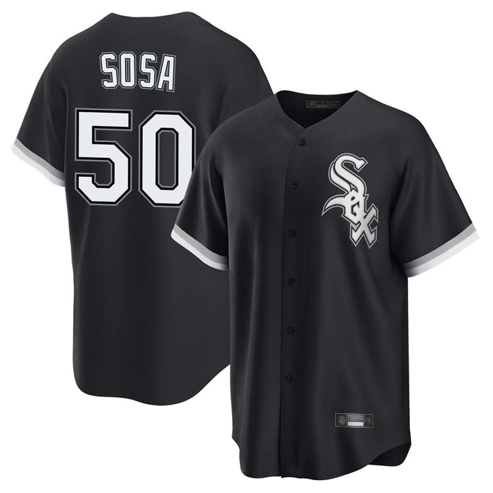 My Store C.White Sox #50 Lenyn Sosa Player Black Home Game Stitched Jerseys