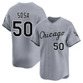 My Store C.White Sox #50 Lenyn Sosa Player Gray Road Limited Home Stitched Jerseys