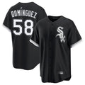 My Store C.White Sox #58 Seranthony Dom¨ªnguez Player Black Home Game Stitched Jerseys