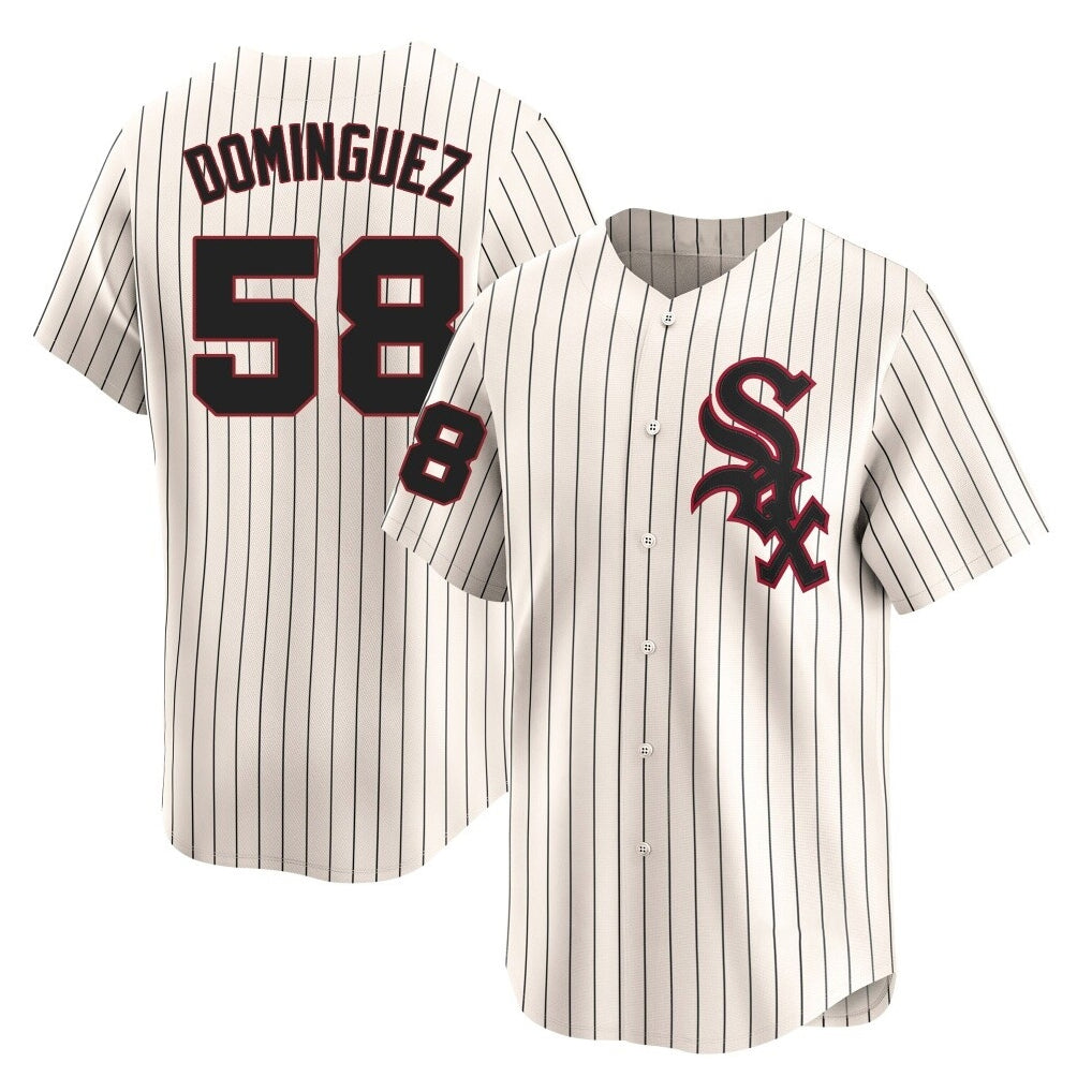 My Store C.White Sox #58 Seranthony Dom¨ªnguez Player Cream Cooperstown Collection Limited Home Stitched Jerseys
