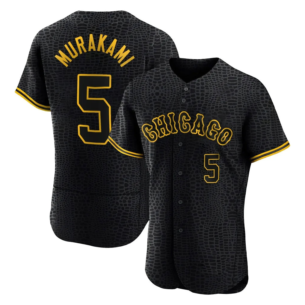 My Store C.White Sox #5 Munetaka Murakami Player Black Snake Skin City Limited Elite Home Stitched Jerseys
