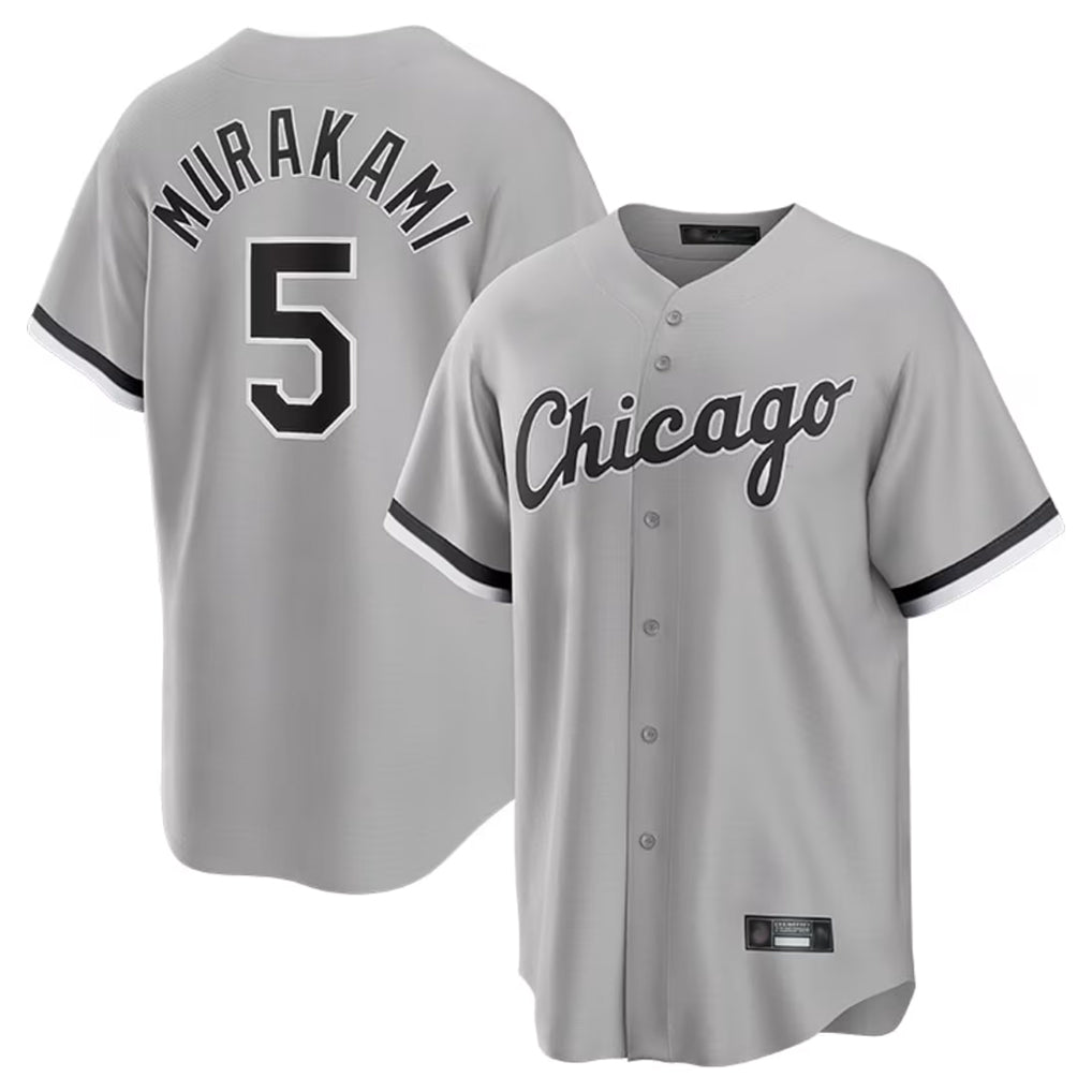 My Store C.White Sox #5 Munetaka Murakami Player Gray Home Game Stitched Jerseys