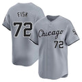 My Store C.White Sox #72 Carlton Fisk Player Gray Road Limited Home Stitched Jerseys