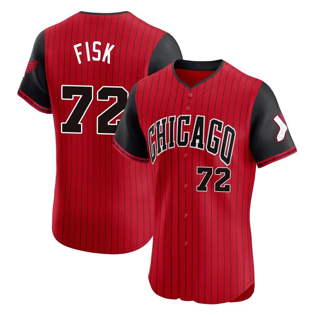 My Store C.White Sox #72 Carlton Fisk Player Red City Connect Limited Elite Home Stitched Jerseys