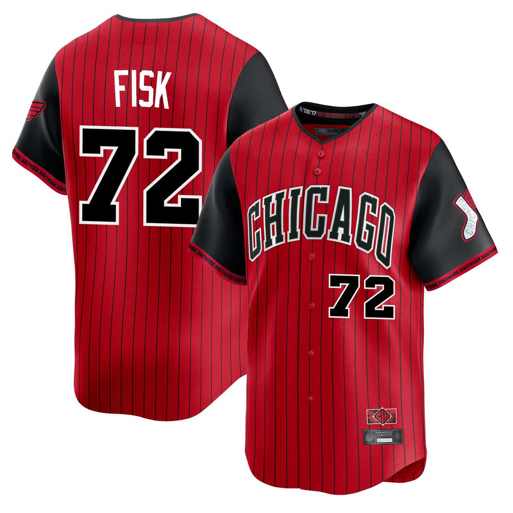 My Store C.White Sox #72 Carlton Fisk Player Red City Connect Limited Home Stitched Jerseys