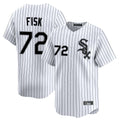 My Store C.White Sox #72 Carlton Fisk Player White Stripe Limited Home Stitched Jerseys