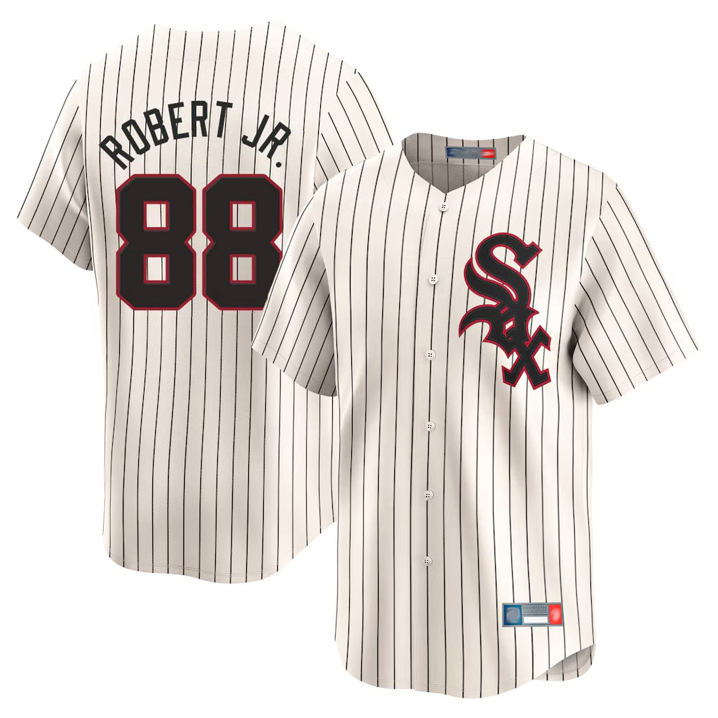 My Store C.White Sox #88 Luis Robert Jr Player Cream Cooperstown Collection Limited Home Stitched Jerseys
