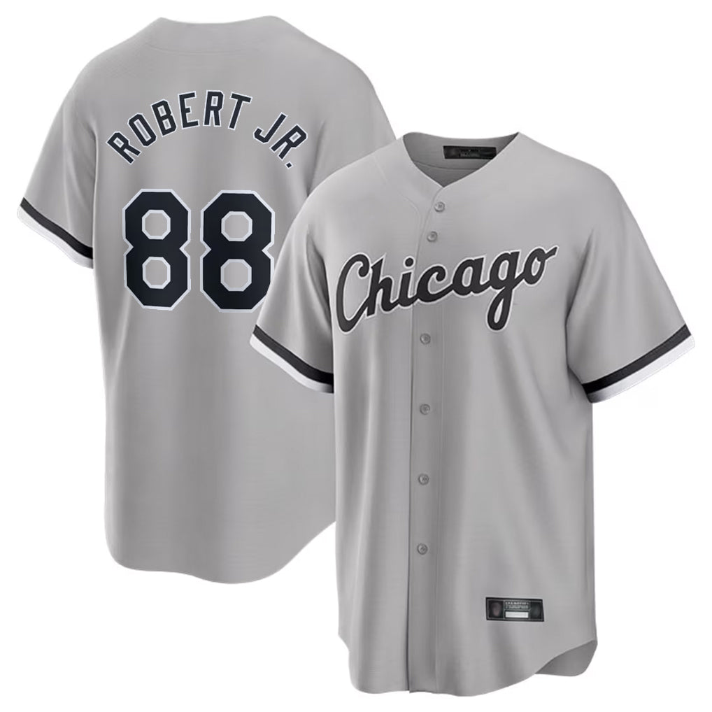 My Store C.White Sox #88 Luis Robert Jr Player Gray Home Game Stitched Jerseys