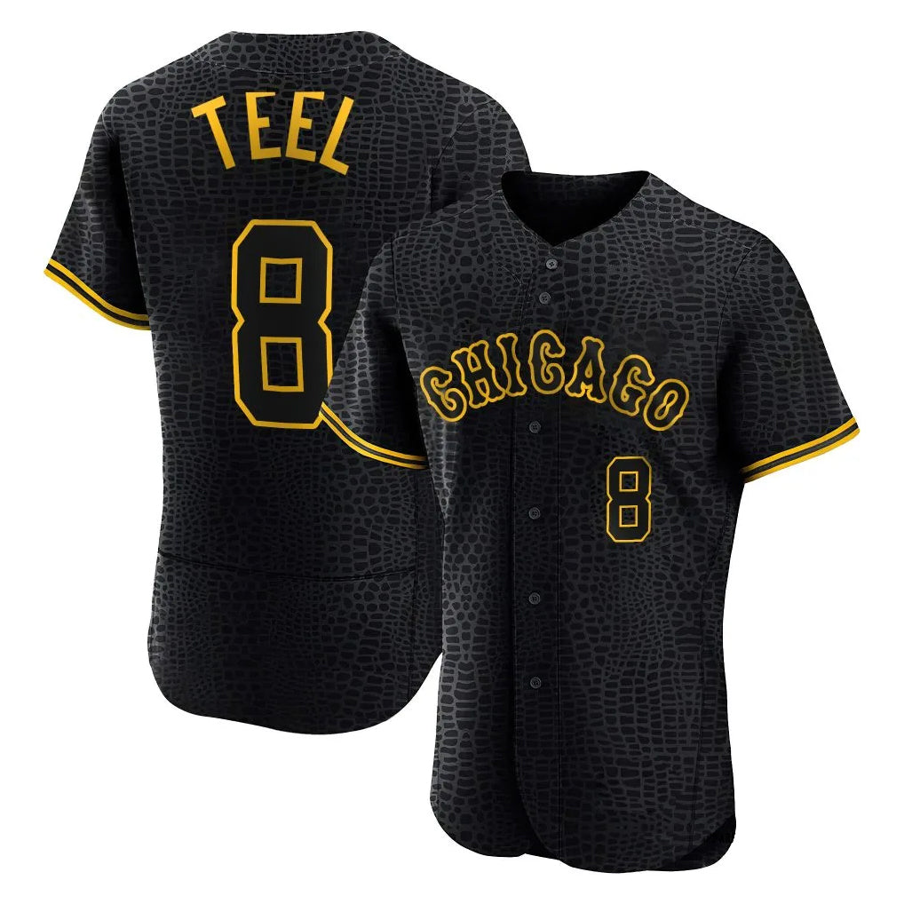 My Store C.White Sox #8 Kyle Teel Player Black Snake Skin City Limited Elite Home Stitched Jerseys