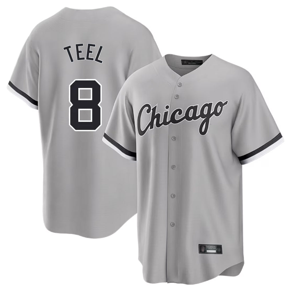 My Store C.White Sox #8 Kyle Teel Player Gray Home Game Stitched Jerseys