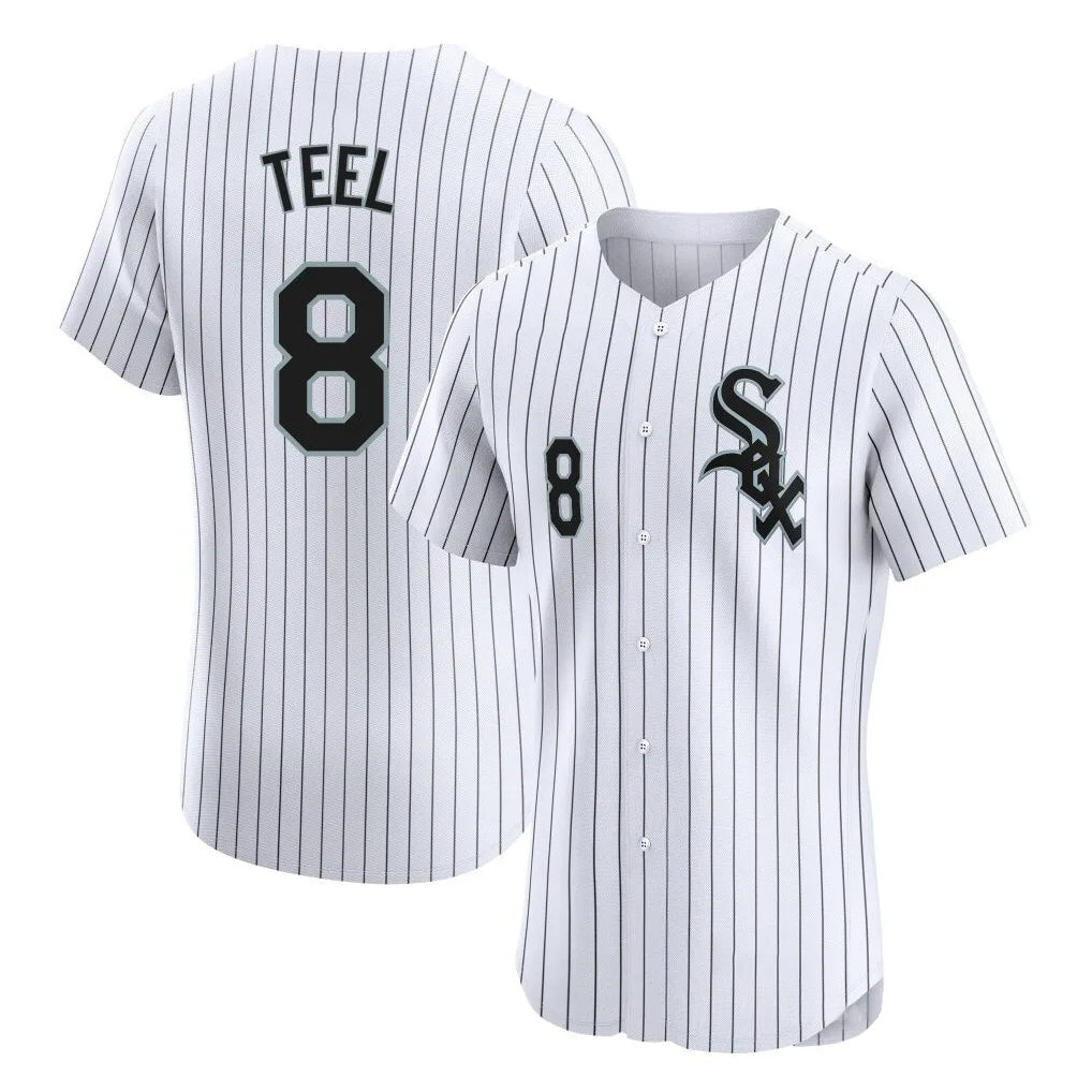 My Store C.White Sox #8 Kyle Teel Player White Stripe Limited Elite Home Stitched Jerseys