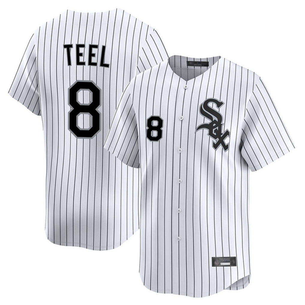 My Store C.White Sox #8 Kyle Teel Player White Stripe Limited Home Stitched Jerseys