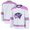 Friene CB.Jackets White 2024 Hockey Fights Cancer Practice Jersey