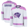 Friene CB.Jackets White Hockey Fights Cancer Survivor Practice Jersey
