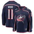 Friene CB.Jackets #11 Miles Wood Navy Home Breakaway Jersey
