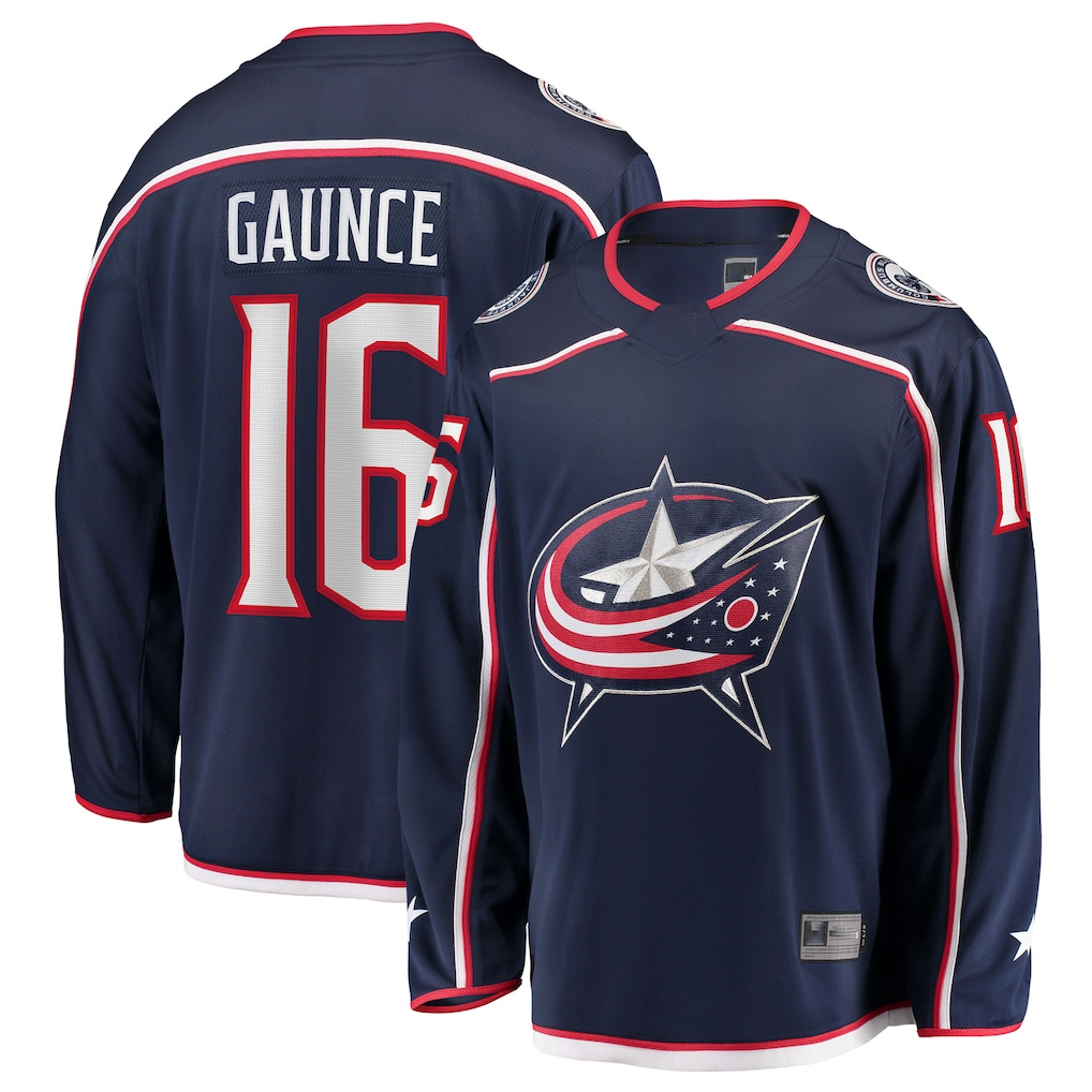 Friene CB.Jackets #16 Brendan Gaunce Navy Home Breakaway Jersey