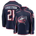 Friene CB.Jackets #21 Isac Lundestrom Navy Home Breakaway Jersey