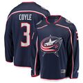 Friene CB.Jackets #3 Charlie Coyle Navy Home Breakaway Jersey