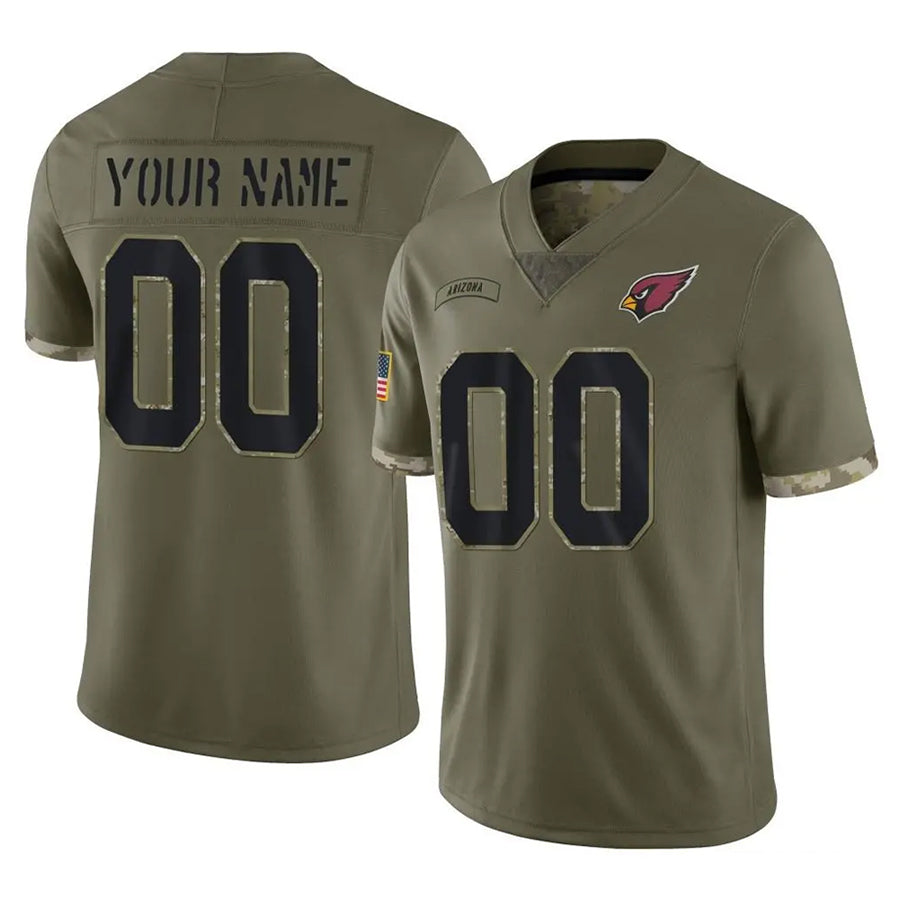 Friene Custom A.Cardinals Olive Salute To Service Limited Game Stitched Jerseys