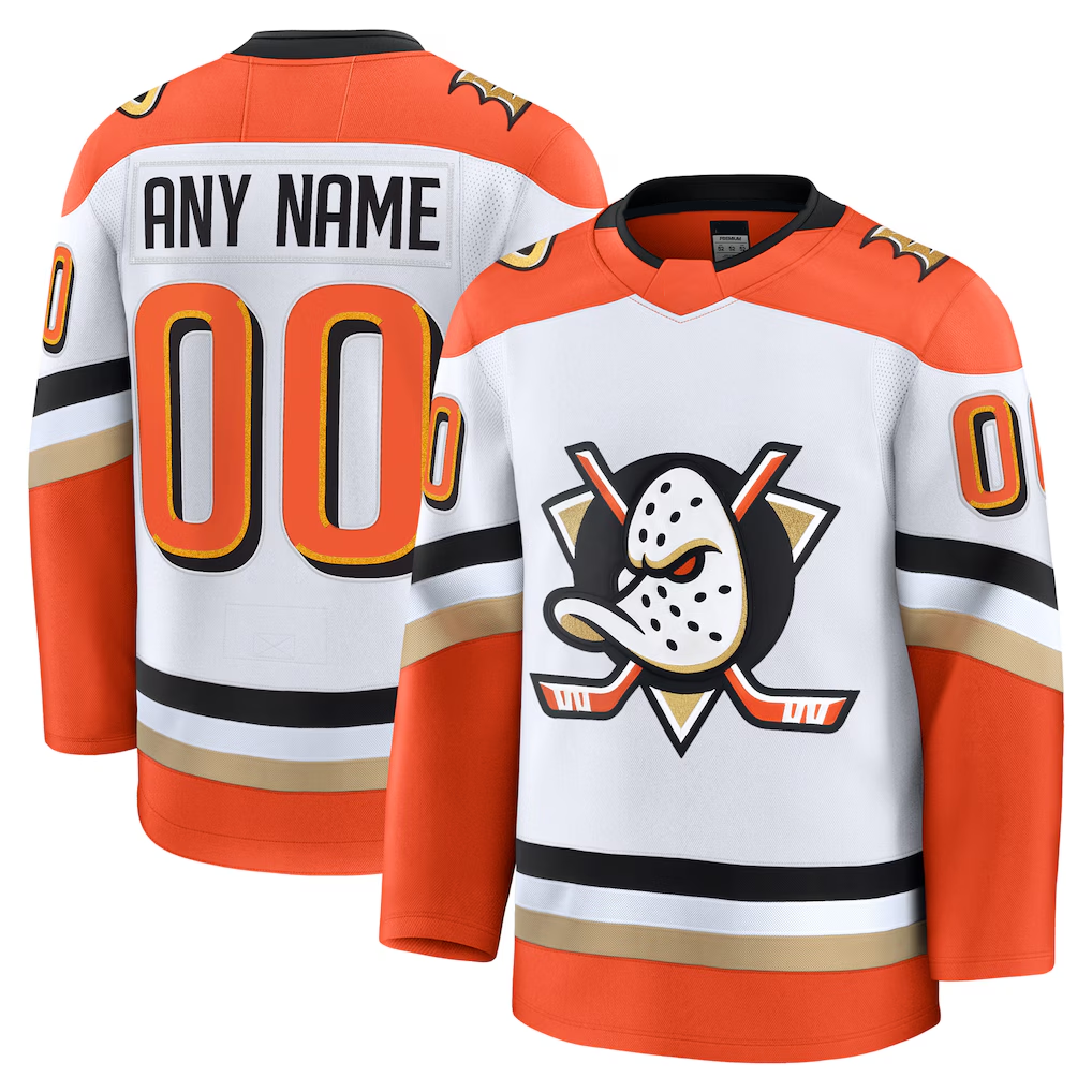 Friene Custom A.Ducks White Away Premium Jerseys
