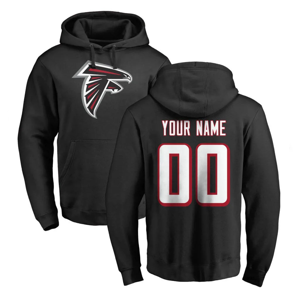 Friene Custom A.Falcons Black Salute to Service Hoodies Any Name & Numbers Stitched Jerseys