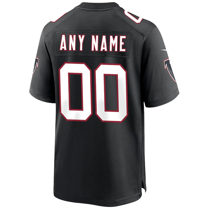 Friene Custom A.Falcons Black Throwback Game Stitched Jerseys