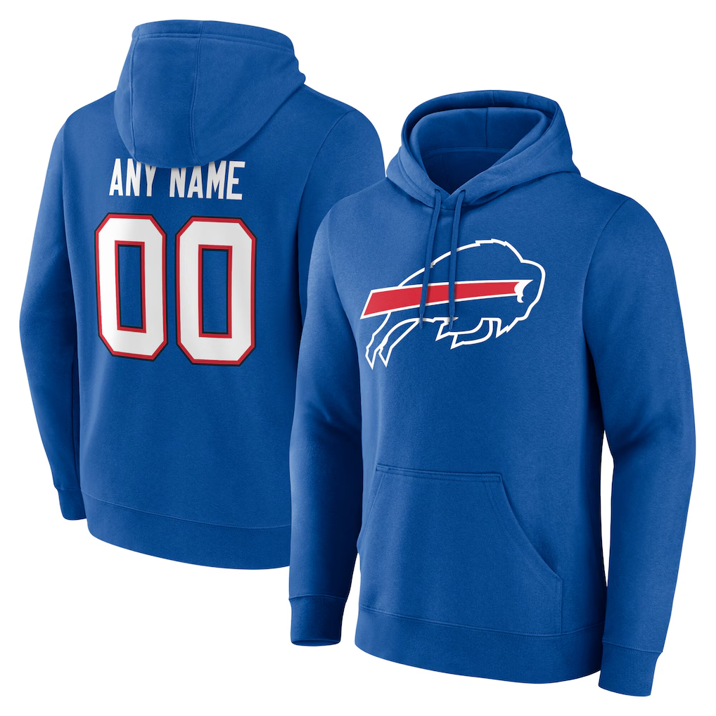 Friene Custom B.Bills Team Authentic Personalized Name & Number Hoodie Stitched Jerseys