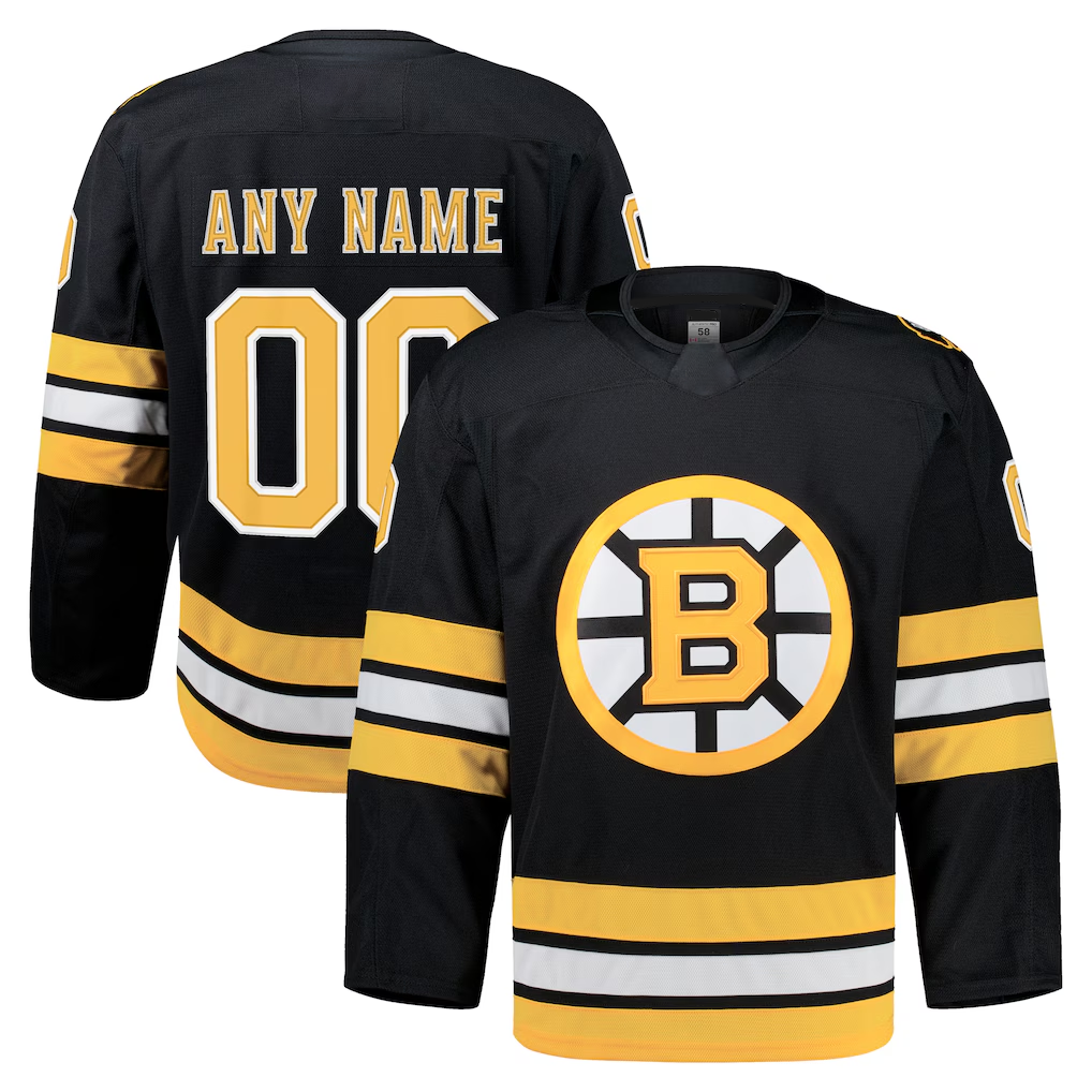 Friene Custom B.Bruins Black Home Authentic Pro Stitched Jerseys