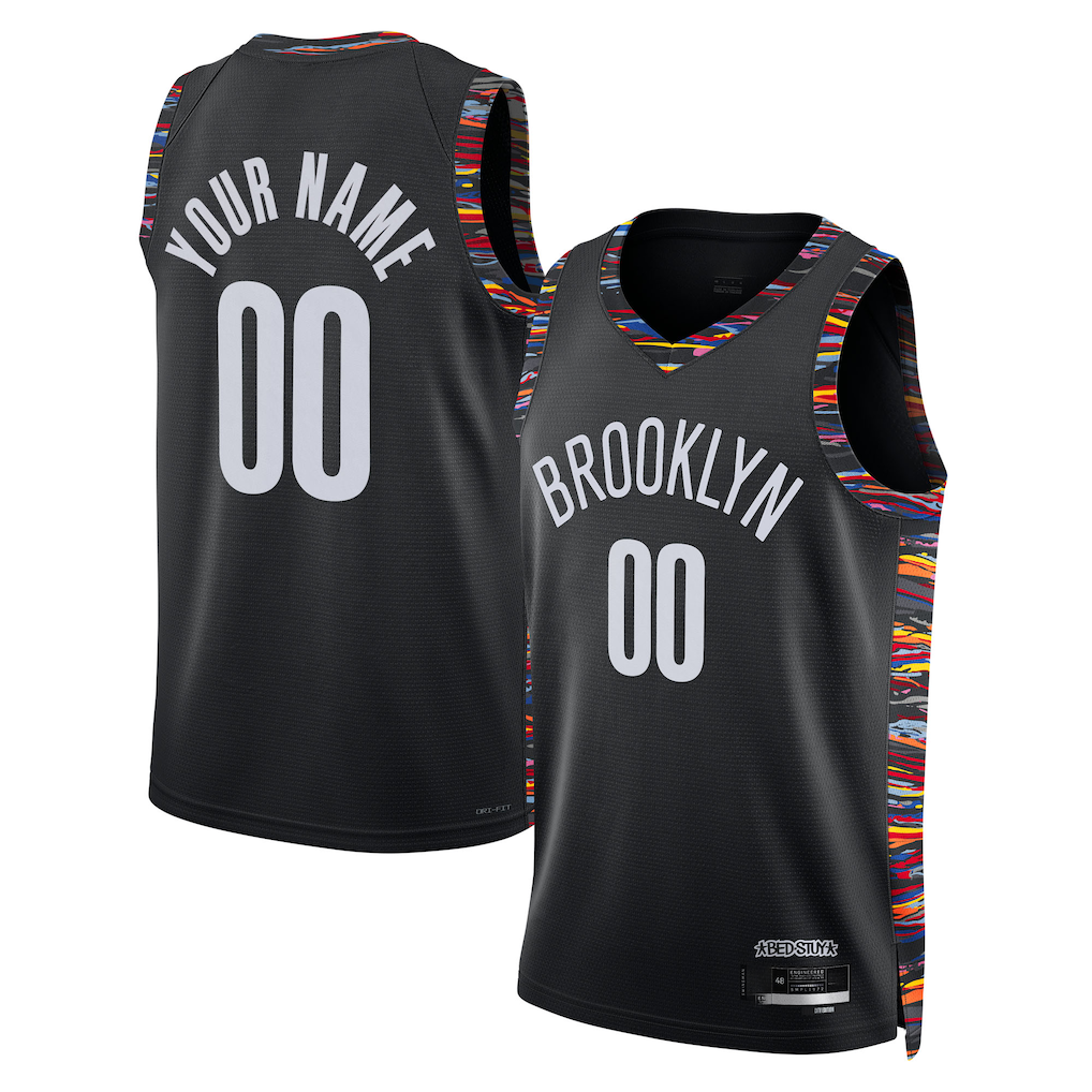 Friene Custom B.Nets Black 202526 City Edition Swingman Jerseys