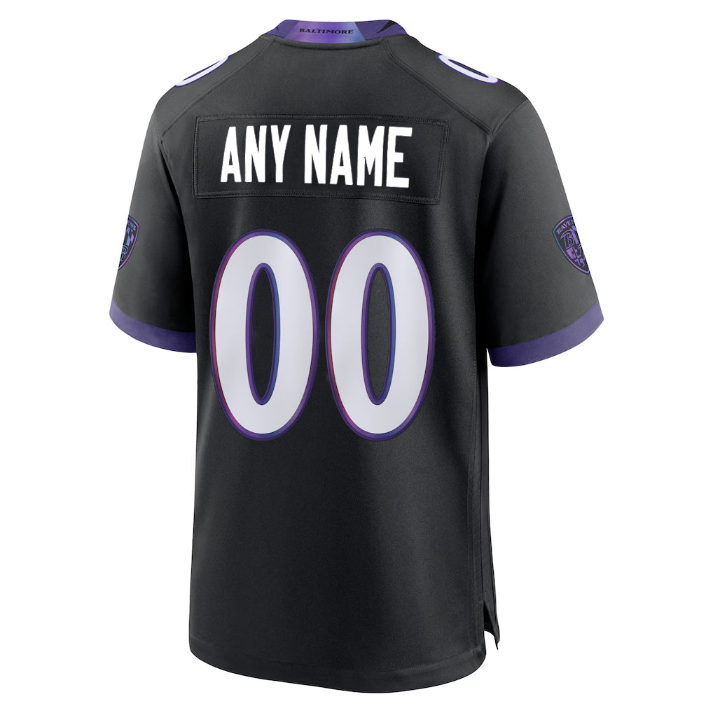 Friene Custom B.Ravens Black Home Game Any Name & Numbers Stitched Jerseys