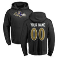 Friene Custom B.Ravens Black Pullover Hoodie Any Name & Numbers Stitched Jerseys