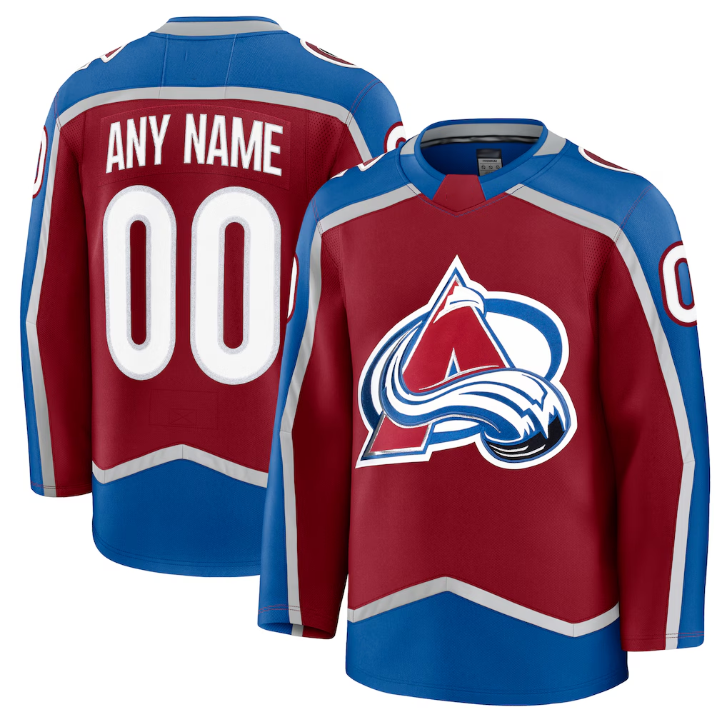 Friene Custom C.Avalanche Burgundy Home Premium Jerseys