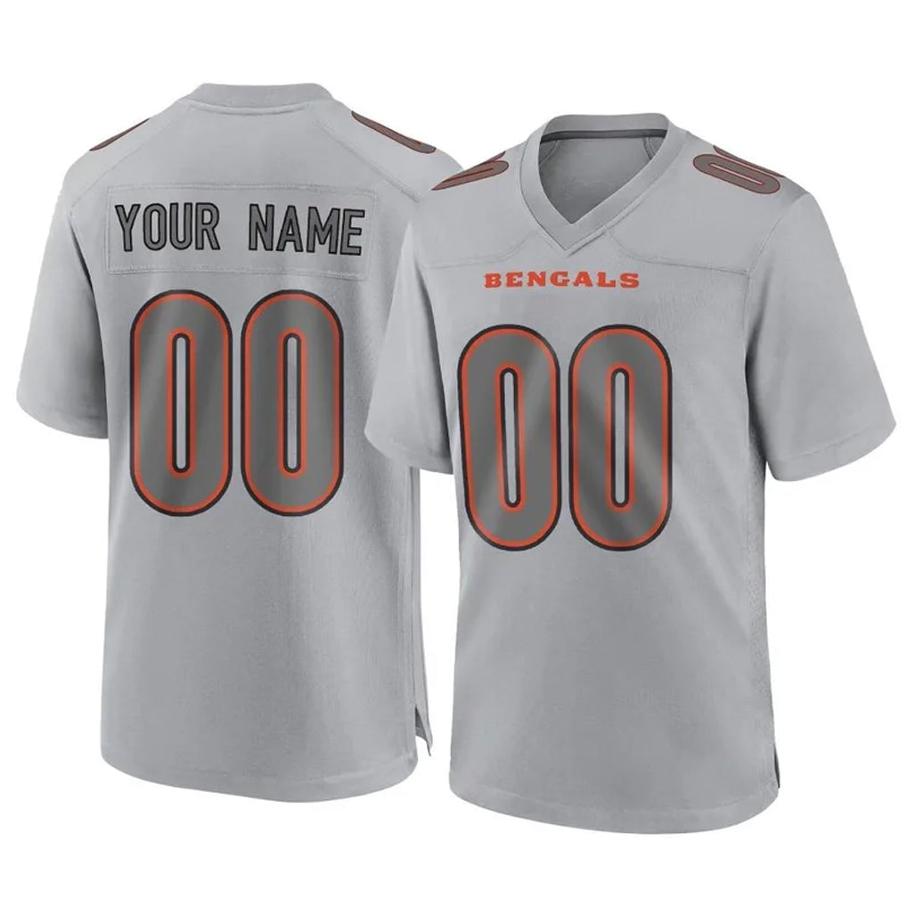 Friene Custom C.Bengals Gray Atmosphere Fashion Game Any Name & Numbers Stitched Jerseys