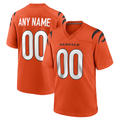 Friene Custom C.Bengals Orange Alternate Game Stitched Jerseys