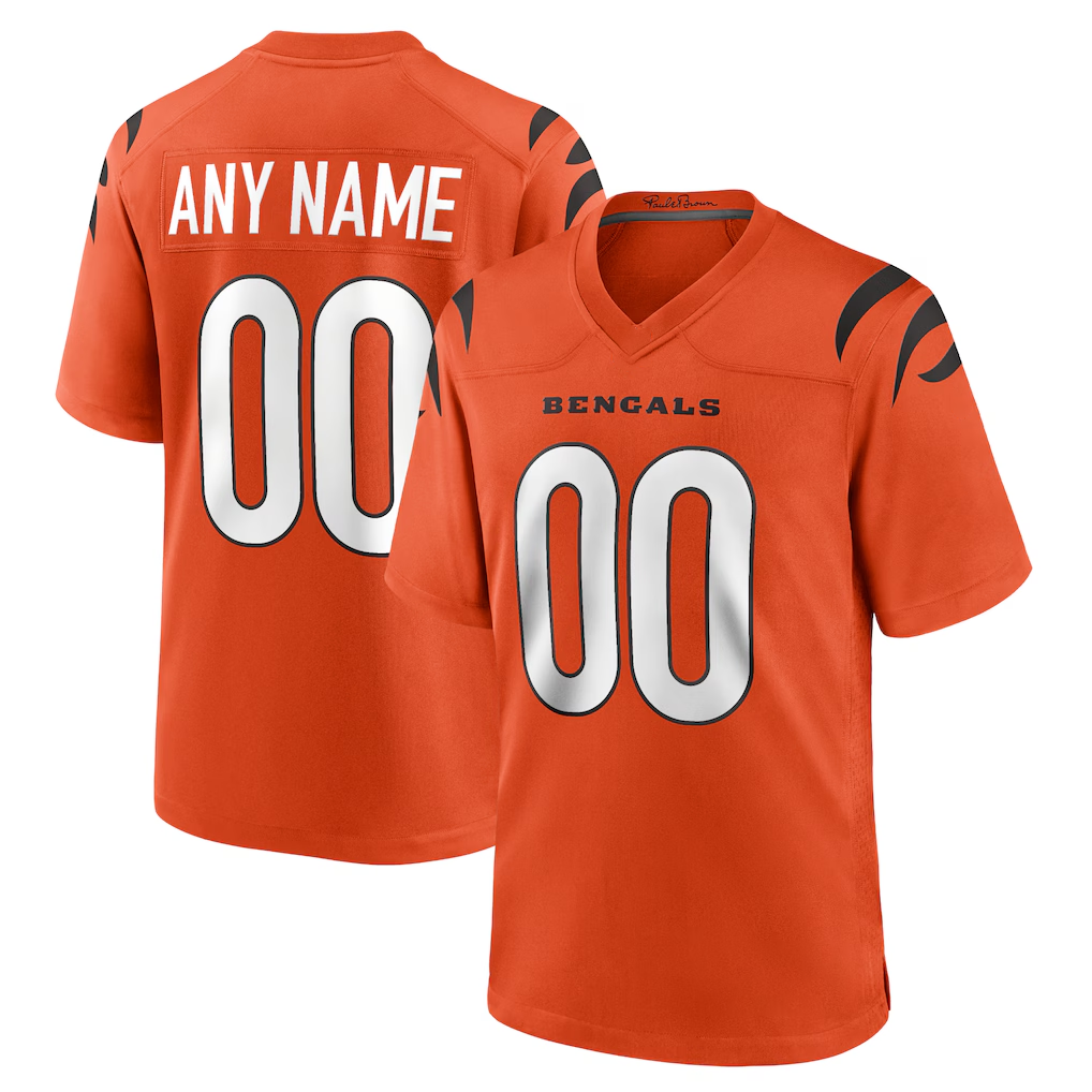 Friene Custom C.Bengals Orange Alternate Game Stitched Jerseys
