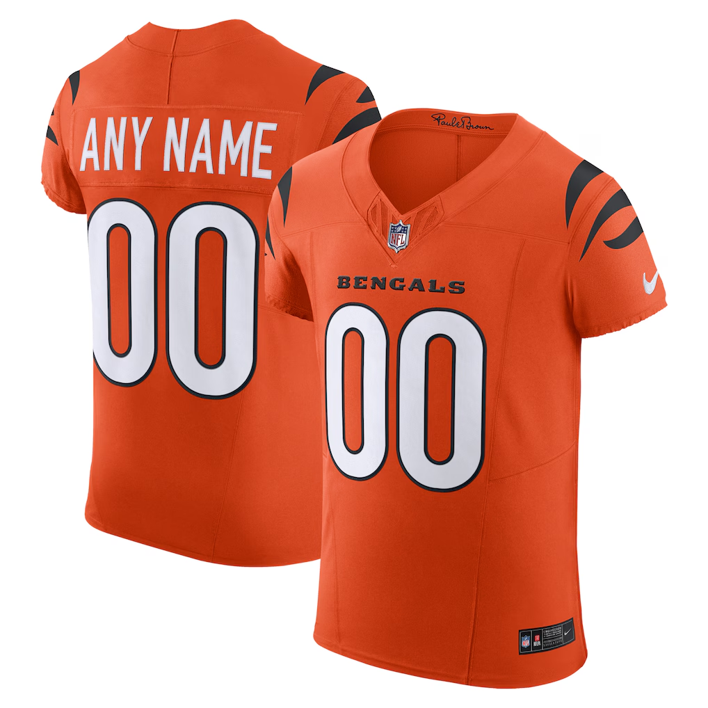 Friene Custom C.Bengals Orange Alternate Vapor F.U.S.E. Elite Stitched Jerseys