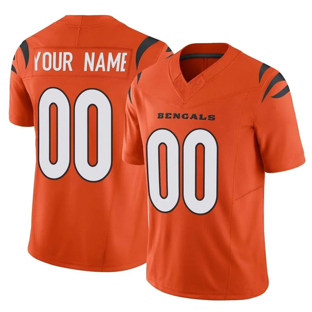 Friene Custom C.Bengals Orange Vapor F.U.S.E. Limited Home Game Any Name & Numbers Stitched Jerseys