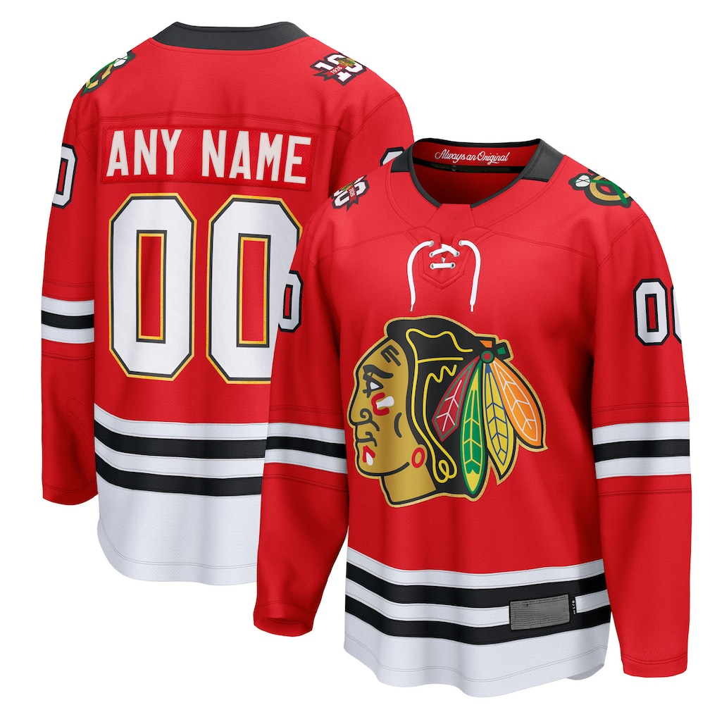 Friene Custom C.Blackhawks Red Centennial Breakaway Jerseys