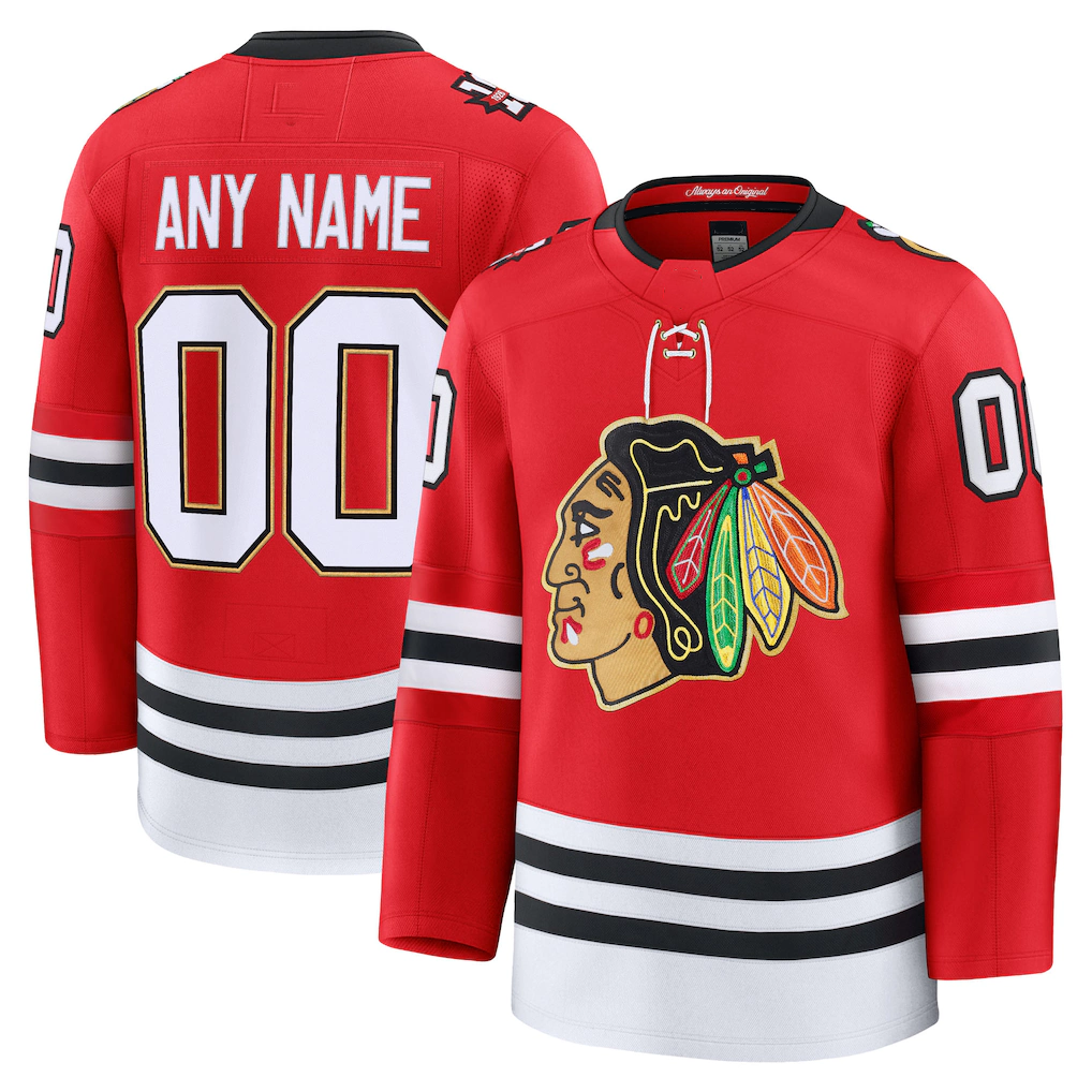 Friene Custom C.Blackhawks Red Centennial Premium Jerseys