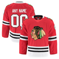 Friene Custom C.Blackhawks Red Home Authentic Pro Jerseys
