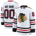 Friene Custom C.Blackhawks White Away Premium Jerseys