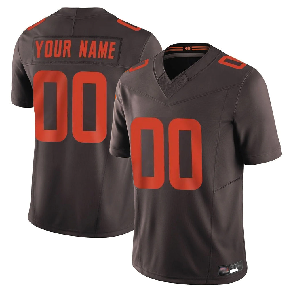 Friene Custom C.Browns Brown Limited Vapor F.U.S.E. Alternate Game Any Name & Numbers Stitched Jerseys