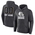 Friene Custom C.Browns Charcoal Primetime Logo Hoodie Any Name & Numbers Stitched Jerseys