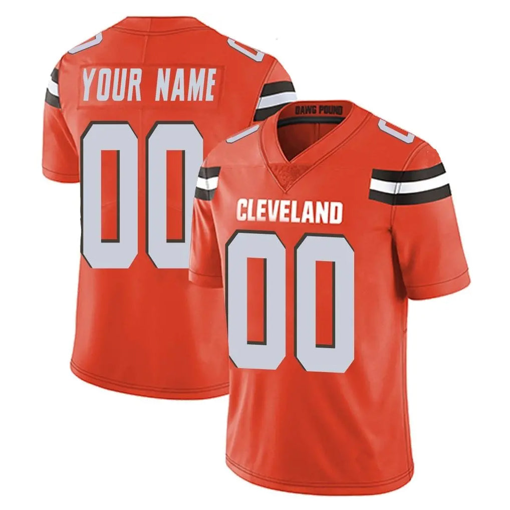 Friene Custom C.Browns Orange Alternate Vapor Untouchable Limited Home Game Any Name & Numbers Stitched Jerseys