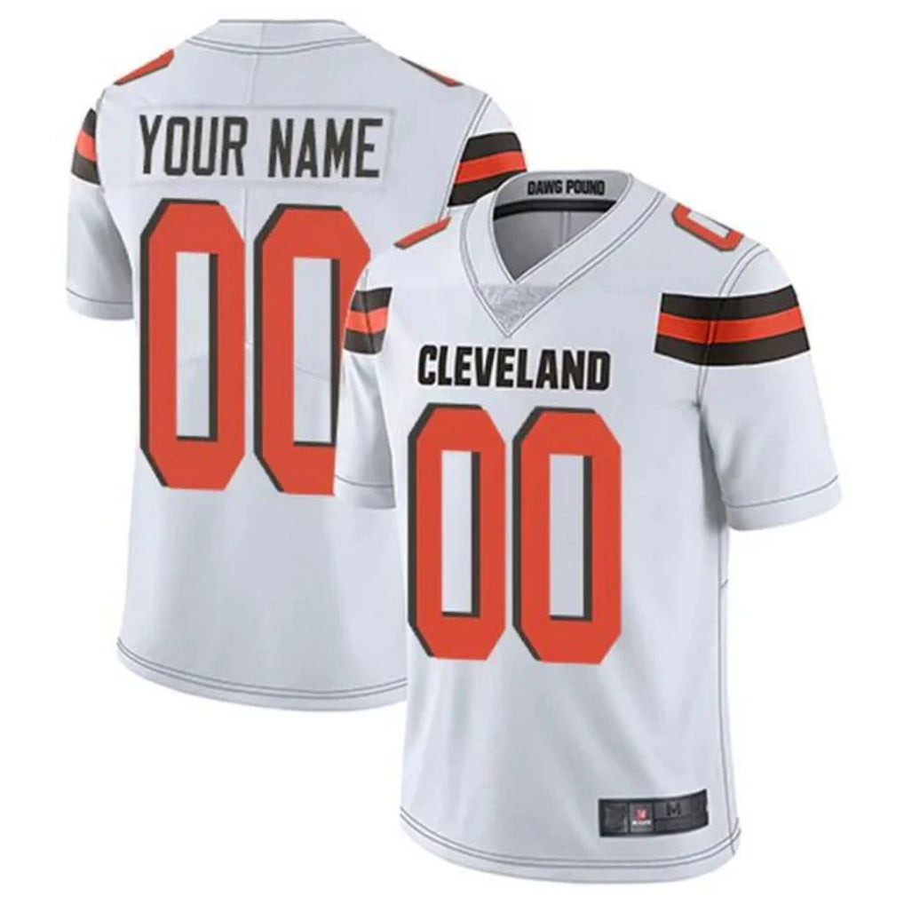 Friene Custom C.Browns White Alternate Vapor Untouchable Limited Home Game Any Name & Numbers Stitched Jerseys